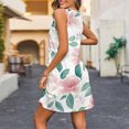 thumbnail image 4 of Ovzne Robes pour Femmes 2025 Robe Femmes Mode Été Poches Imprimé Sans Manches Col en V Robe Printemps Imprimée Liquidation, 4 of 6