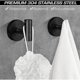 thumbnail image 2 of Ganchos para toallas, paquete de 4 ganchos negros para ropa montados en la pared, gancho para puerta de baño para pared, ganchos negros para toallas, gancho para baño, 2 of 4