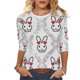 thumbnail image 4 of Xuyuer Women's Easter Printed 3/4 Sleeve T-Shirt, Cute Casual Summer Top Trendy Blouse Outfit for Holiday, 4 of 9