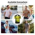thumbnail image 6 of Daiia Ball Pattern Men’s Polo Shirts,Solid Deck Shirt,Classic Fit, Breathable Cotton Polo for Casual and Sport Wear-Large, 6 of 7