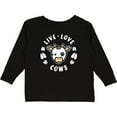 thumbnail image 3 of Inktastic Live Love Cows Boys or Girls Long Sleeve Toddler T-Shirt, 3 of 5
