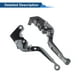 thumbnail image 5 of Palancas de freno y embrague cortas y largas únicas para Yamaha YZF R1 2009-2014, palanca de freno ajustable de 6 posiciones, mango de aleación de aluminio con cabeza de titanio y mango negro, 5 of 6