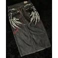 thumbnail image 3 of Pantalones vaqueros holgados con estampado de hip hop americano para mujer, estilo Y2K, estilo Harajuku, punk, retro, informal, gótico, de cintura alta, con pierna ancha, ropa de calle, 3 of 5