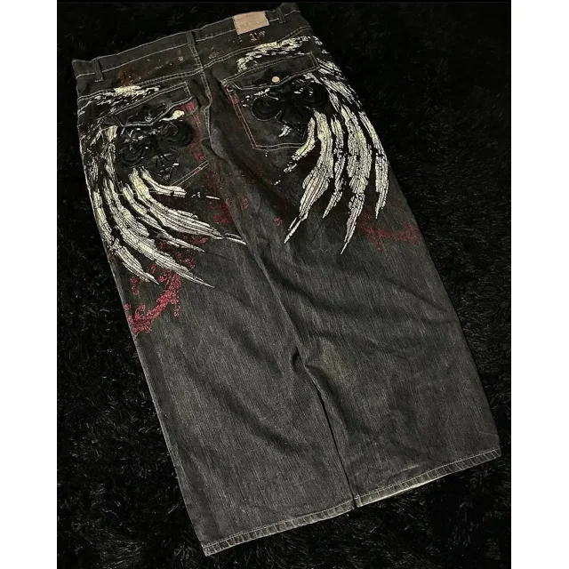 Pantalones de chándal de terciopelo con bordado de mariposa para hombres y mujeres, pantalones de rayas de gran tamaño, pantalones casuales de moda, alta calidad