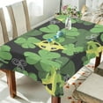 thumbnail image 4 of Coolnut St Patrick's Day Clover Tablecloth, Waterproof Washable Polyester Square Table Cover, Durable Tablecloth for Kitchen Dining Table Party Decor, 54"x54", 4 of 7