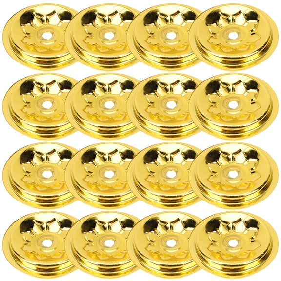 FONDOTIN Oil Lamp Floating Wicks Metal 16Pcs Temple Decoration
