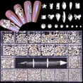 thumbnail image 1 of Diamantes De Imitación Para Uñas, Kit Profesional De Cristal Para Uñas, 9000 Uds., Cristal De Múltiples Formas, Diamantes De Imitación Ab, Suministros Para Decoración De Uñas, Accesorios 21 Rejillas Yuarrent CE007388-02, 1 of 6