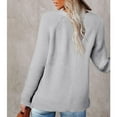 thumbnail image 4 of Sweaters for women Women's V Neck Sweaters Button Down Knitted Fall Winter Long Sleeves Women's Sweater christmas sweater women, 4 of 6