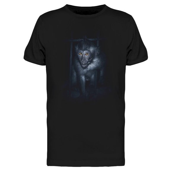 Little Monkey Behind Bars T-Shirt Men -Image by Shutterstock, Male Large