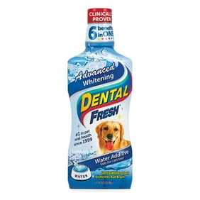 Dental Fresh Water Additive Advanced Whitening Formula for Dogs - Add to Pets Water Bowl to Whiten Teeth, 17 Oz