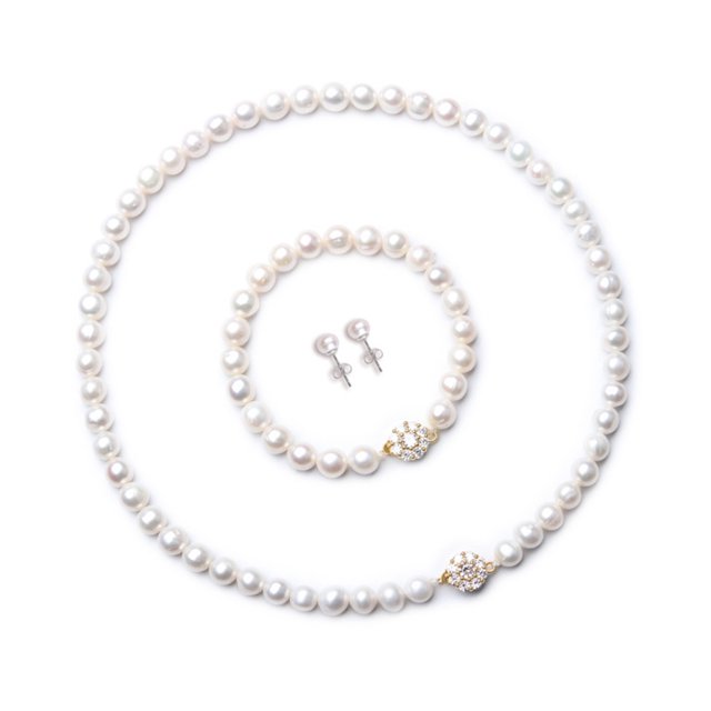 Qarigey Collar de perlas, colgante para mujer, adorno de vestir, hermosos collares elegantes para mujer, accesorio de moda, regalo de Festival Ropa, zapatos y accesorios Miscelánea Blanco tipo 3 Qarigey AP015431-03