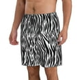 thumbnail image 2 of Cauagu Zebra Print Men's Swim Trunks,Hawaiian Bathing Suit Swimsuits Beach Shorts with Pockets for Men Quick Dry Swimming Board Shorts-XX-Large, 2 of 6