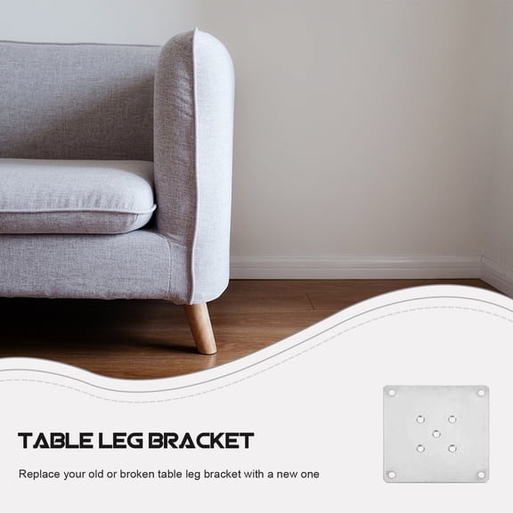 UPOUART 8pcs Galvanized Metal Mounting Plates for Furniture Legs Heavy Duty Support Hardware