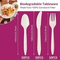 thumbnail image 3 of Juego de platos y cubiertos desechables de 250 piezas, kit de vajilla de bagazo compostable que incluye platos de papel de 7 y 9 pulgadas, compatibles, cuchillos y cucharas com, 3 of 5