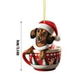 thumbnail image 4 of 2025 Christmas Ornaments, Acrylic Wiener Dog Decoration, Christmas Tree Hanging Vintage Decorations, Beautiful Car Window Pendant Decor, Christmas Collection of Gifts for Family, 4 of 4