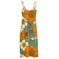 thumbnail image 5 of Nostalgic Vintage Floral Sleeveless Dress for Women Clothing Female Women's Summer Skirt, 5 of 7