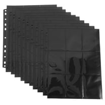 ELAYARD Black PVC 18 Pocket Card Binder Sleeves Double Sided Card Album Storage
