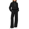 thumbnail image 3 of ZJXFGS Automet Hoodie,Hoodie Set for Women,Women's Two Piece Loungewear,Plus Size Two Piece Sets for Women,Airport Outfits for Women 2025,Comfort Sets for Women,Sweat Pant Sets for Women,Black,3XL, 3 of 3