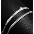 thumbnail image 4 of Newway 925 Silver Necklace 4mm Snake Chain Men Women Couple Sterling Silver Jewelry Blade Chain, 4 of 4