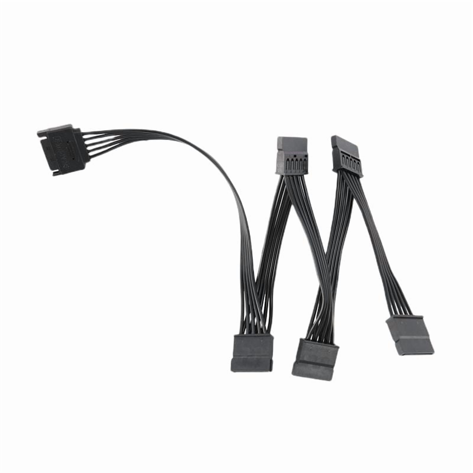 20X 15 Pin SATA Power Extension Hard Drive Cable 1 Male to 5 Female Power Supply Splitter Adapter Cable for DIY PC Sever