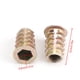 thumbnail image 3 of 20 tuercas para muebles con cabeza hexagonal de aleación de zinc M8 de 20 mm con rosca para inserción de madera, 3 of 9