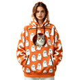 thumbnail image 2 of WAYUTE Halloween Oversized Sweatshirts with Pocket Front Carry Pet Pouch for Small Cat Puppy Holder Carrier Hoodie Comfortable Casual Outdoor, 2 of 4