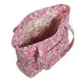 thumbnail image 3 of Vera Bradley Women's Cotton Vera Tote Bag Botanical Paisley Pink, 3 of 5