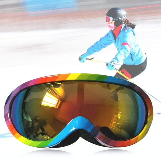 1 Pièce Lunettes De Ski Pour Adolescent Encadrées Blanches Avec Revêtement  Coloré Et Fonction Anti-buée, Convient Pour Le Ski En Extérieur