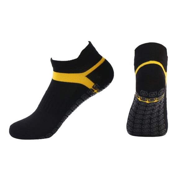 OVBMPZD Grippy Women Socks Yoga Black Cotton Low-Cut Athletic Non-Slip Socks Socks for Swollen Ankles