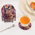 thumbnail image 5 of 6 Pcs Daisy Floral and Dogs Drink Coasters with Holder Absorbent Coaster Sets Cup Heat-Resistant Hot Pads Mats for Bar Table Protection, 5 of 7