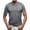 Gray, variant on Aloohaidyvio George Henley Shirts for Men - Casual Short Sleeve Modern Fit T-Shirt, Mens Shirts