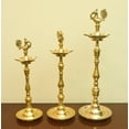 thumbnail image 2 of Oil Lamp/Diya - Handcrafted & Traditionally Designed Brass Diya sets (2 pcs) - Height- 22 inches, 2 of 3