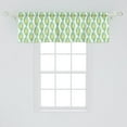 thumbnail image 2 of Ambesonne Abstract Valance Pack of 2, Natural Braids and Chains, 54"X18", Green Pale Green White, 2 of 4