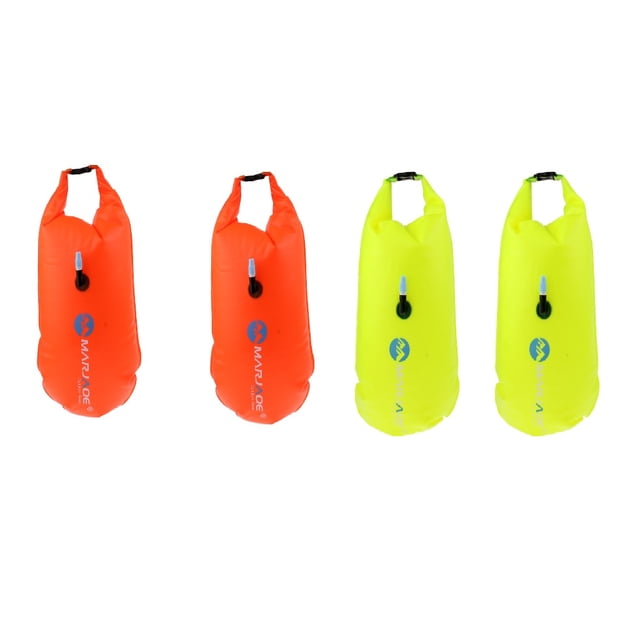 4pcs Alta Visibilidad Inflable Seco Bolsa Abierta Agua Nadar Flotador Remolque Bolsa Sunnimix Saco seco impermeable de natación