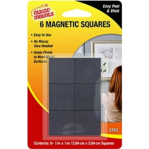 Magic Mounts Magnetic Squares 6 1"x1"  3 packs