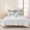 Sage Green, variant on 3 Pieces Queen Quilt Set,Green Eucalyptus Leaf on White Soft Bedding Sets with 1 Quilt & 2 Pillow Shams,Fallen Leaves Watercolor Summer Bedspread Lightweight Coverlet Comforter for All Season