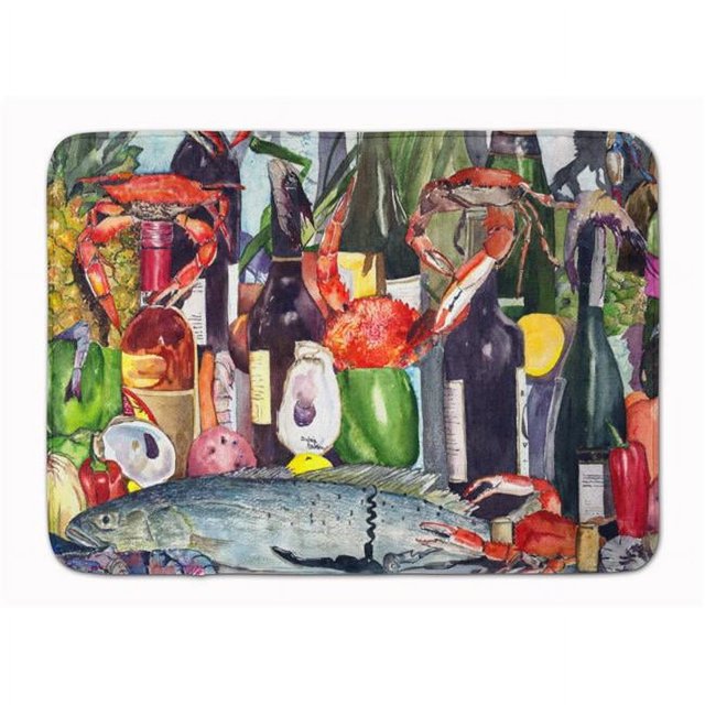 Carolines Treasures 8916RUG Wine & Speckled Trout Machine Washable Memory Foam Mat