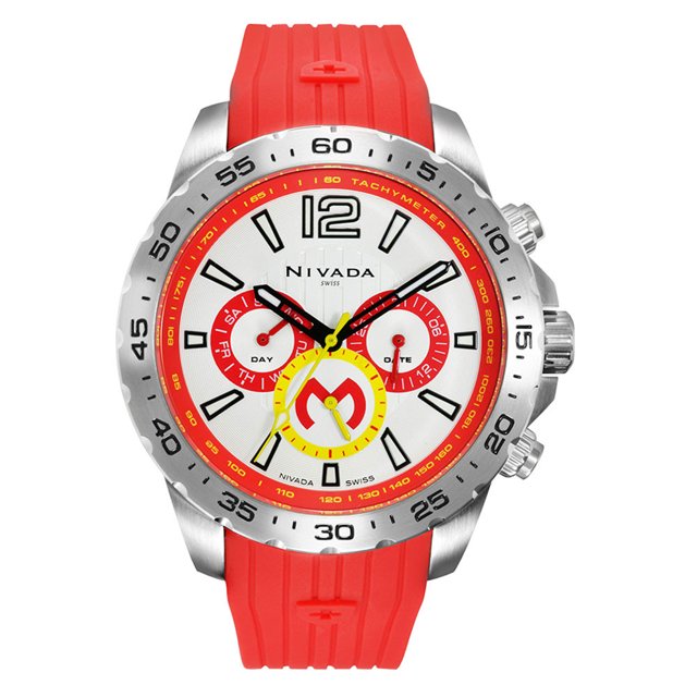 Reloj Hombre NIVADA SWISS Fan Monarcas Futbol Correa Roja NP17353MON