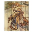 thumbnail image 3 of Designart 'Allegory of Paradise Bird Woman Portrait' Traditional Print on Natural Pine Wood, 3 of 5