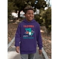 thumbnail image 2 of Crocodile, Surfing Dude Hoodie Juniors -Image by Shutterstock,  Small, 2 of 4