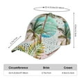 thumbnail image 2 of Fuzoiu Watercolor Palm Tree Print Adjustable Baseball Cap for Men and Women, Unisex Sports Hat, Sun Protection Hat for Running Workouts and Outdoor Activities All Seasons, 2 of 6