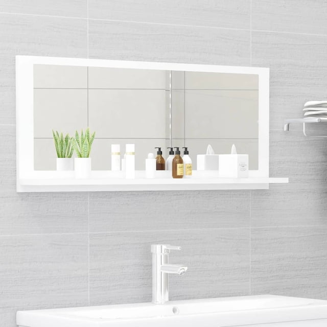 vidaXL Bathroom Mirror White 90x10.5x37 cm Engineered Wood