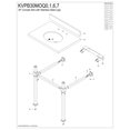 thumbnail image 3 of Kingston Brass KVPB30MOQ6 Monarch 30" Carrara Marble Console Sink with Stainless Steel Legs (8-Inch, 3-Hole), Carrara Marble White/Polished Nickel, 3 of 5