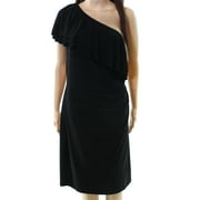 Lauren by Ralph Lauren Women's Ruffled Sheath Dress (10, Black)