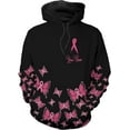 thumbnail image 4 of Personalized Breast Cancer Hoodie 3D, Pink Ribbon Awareness Sweatshirt, Survivor Pride Breast Cancer Zip Hoodie (Sweatshirt, S), 4 of 7