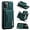 Green, variant on Unique Creative Multi-Function Magnetic Detachable Wallet Stand PU Phone case for iPhone 14 13 12 11 8 7 X XS XR Plus Pro Max Mini SE Bumper Skin-Friendly Retro Back Cover(Khaki,12)