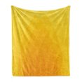 thumbnail image 1 of Yellow Soft Flannel Fleece Throw Blanket, Illustration of Modern Unusual Shaded Motifs Dreamlike Retro Design Art Print, Cozy Plush for Indoor and Outdoor Use, 60" x 80", Orange Yellow, by Ambesonne, 1 of 5