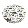 thumbnail image 1 of Balery Camping Caravan 2 Fundas de asiento para taburete de bar redondo de tela de terciopelo ajustables que protegen de arañazos y manchas para sillas de 14 a 17 pulgadas.-12 inch, 1 of 7