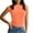 Orange, variant on WREESH Womens Backless Seamless Tee Crewneck Slim Fit Sleeveless Stretchy Basic Summer Top