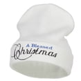 thumbnail image 5 of A Blessed Christmas Embroidered Long Beanie - White OSFM, 5 of 5